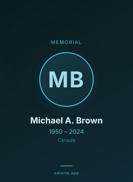 Memorial portrait of Michael A. Brown