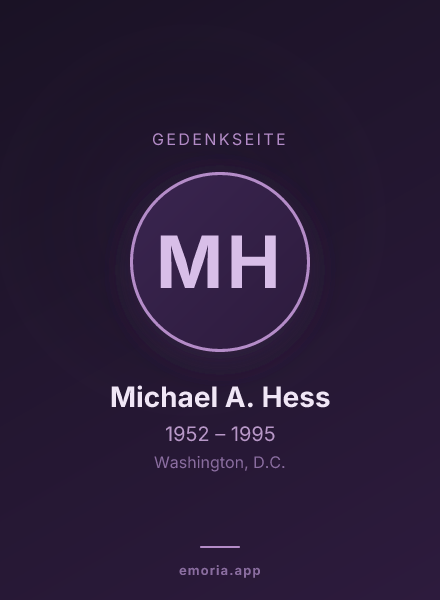Gedenkportrait von Michael A. Hess