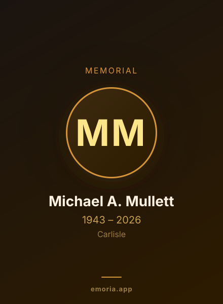 Memorial portrait of Michael A. Mullett