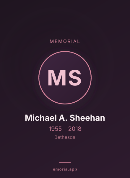 Memorial portrait of Michael A. Sheehan