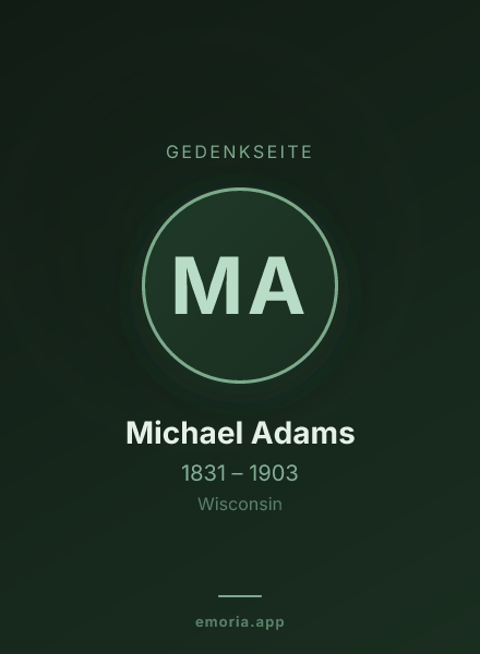 Gedenkportrait von Michael Adams