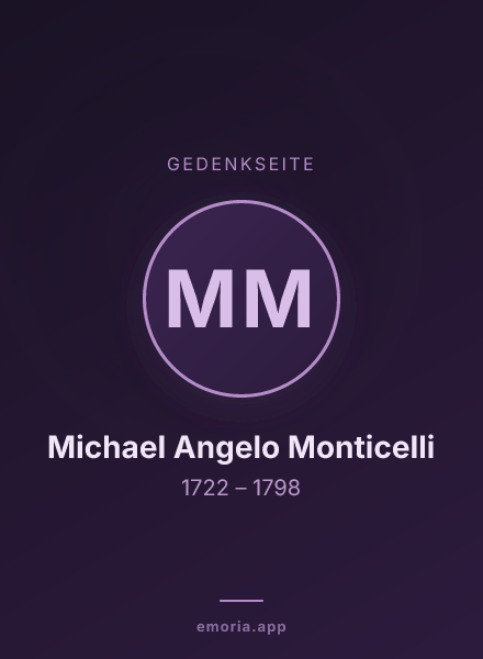 Gedenkportrait von Michael Angelo Monticelli