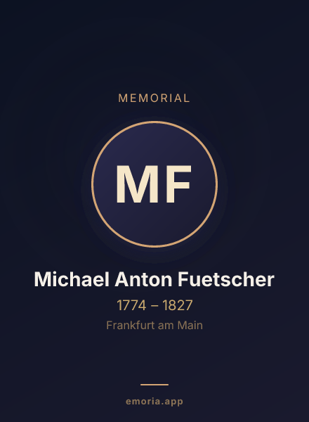Memorial portrait of Michael Anton Fuetscher