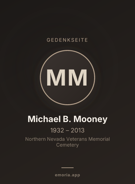 Gedenkportrait von Michael B. Mooney