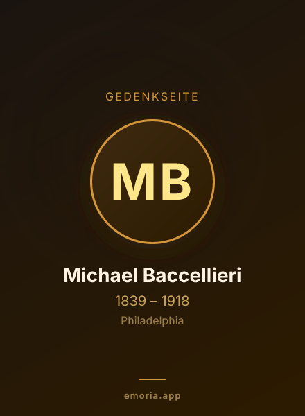 Gedenkportrait von Michael Baccellieri