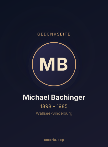Gedenkportrait von Michael Bachinger