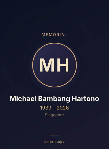 Memorial portrait of Michael Bambang Hartono