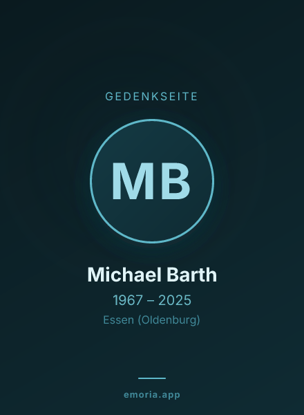 Gedenkportrait von Michael Barth