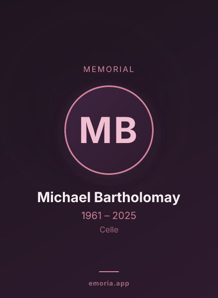 Memorial portrait of Michael Bartholomay
