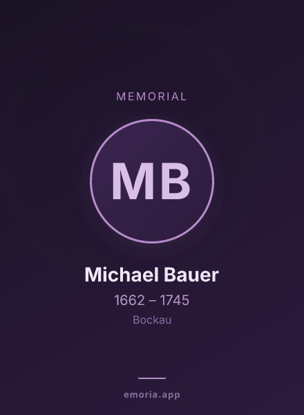 Memorial portrait of Michael Bauer