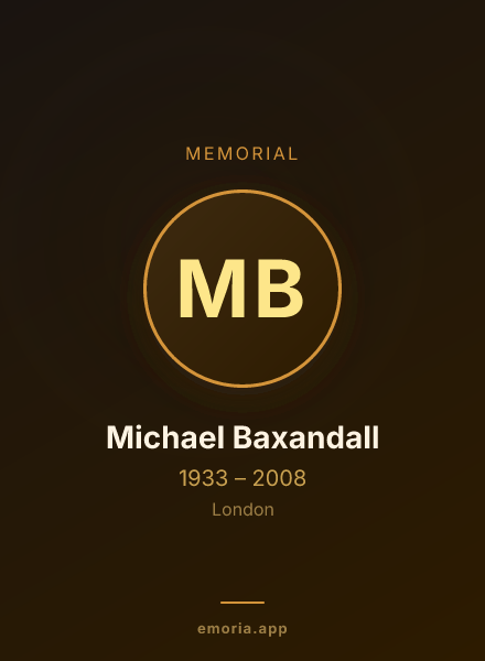 Memorial portrait of Michael Baxandall