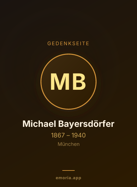 Gedenkportrait von Michael Bayersdörfer