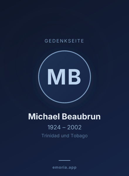 Gedenkportrait von Michael Beaubrun