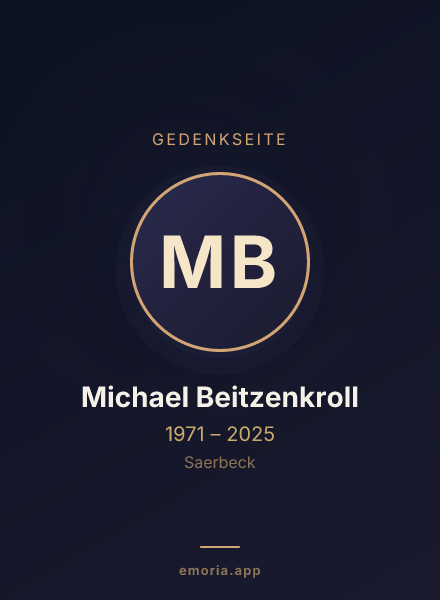Gedenkportrait von Michael Beitzenkroll