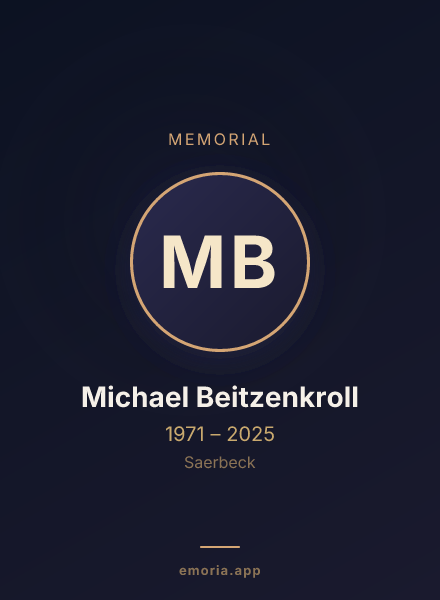 Memorial portrait of Michael Beitzenkroll
