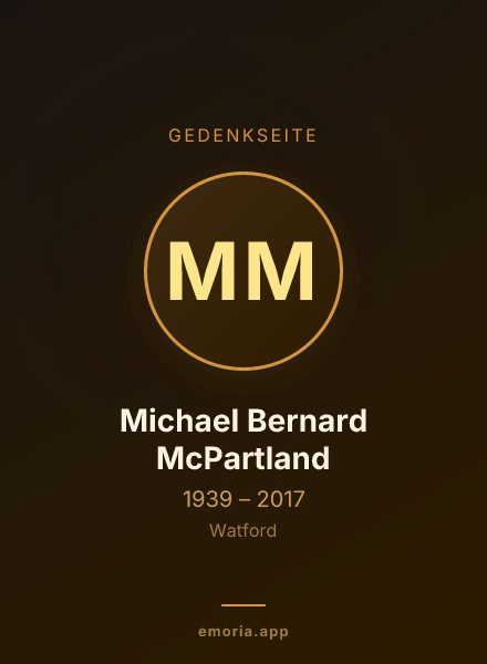 Gedenkportrait von Michael Bernard McPartland