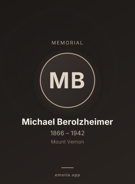 Memorial portrait of Michael Berolzheimer