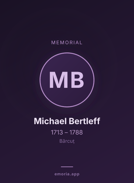 Memorial portrait of Michael Bertleff