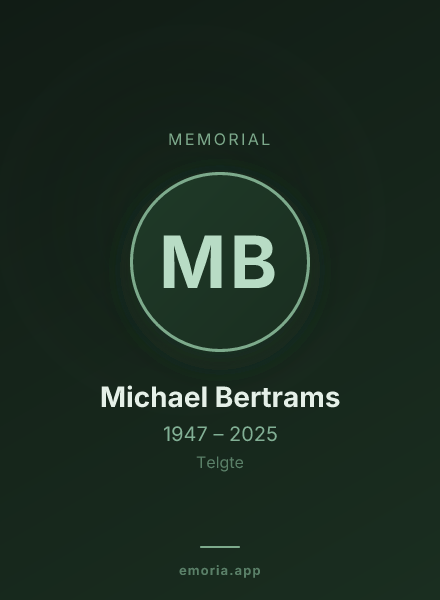 Memorial portrait of Michael Bertrams