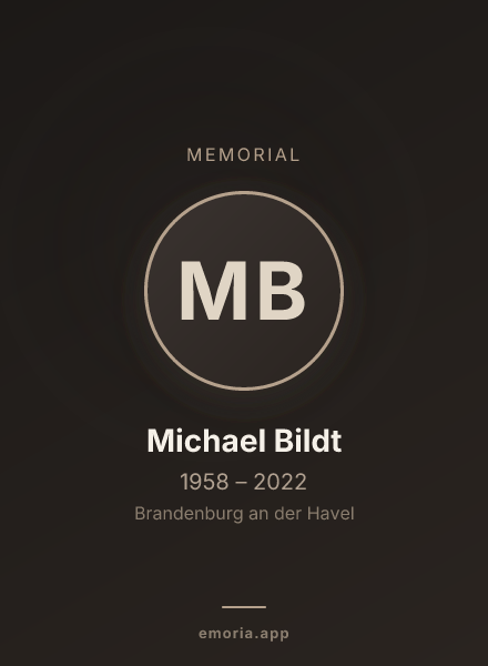 Memorial portrait of Michael Bildt