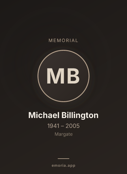 Memorial portrait of Michael Billington
