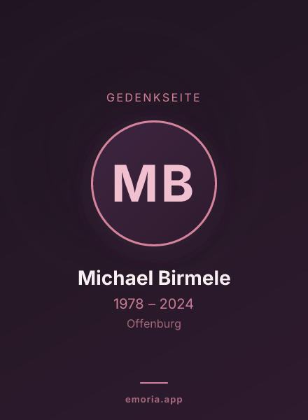 Gedenkportrait von Michael Birmele