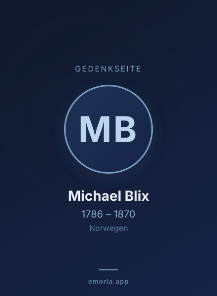 Gedenkportrait von Michael Blix