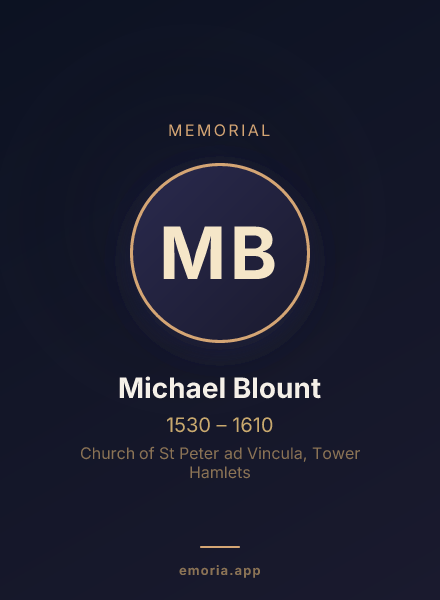 Memorial portrait of Michael Blount