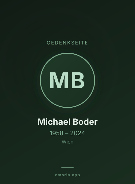 Gedenkportrait von Michael Boder