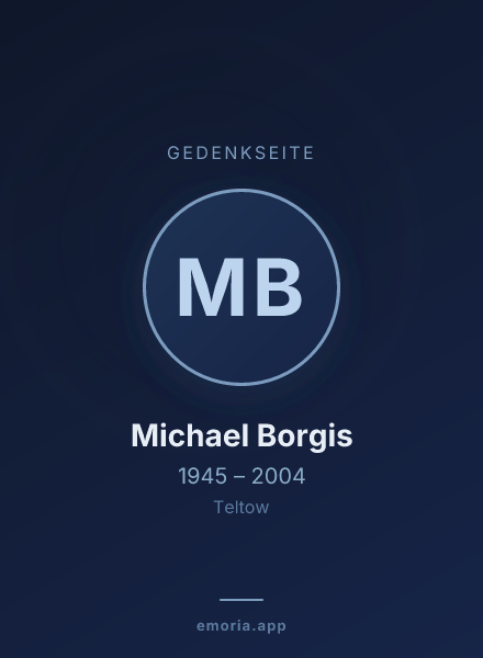 Gedenkportrait von Michael Borgis