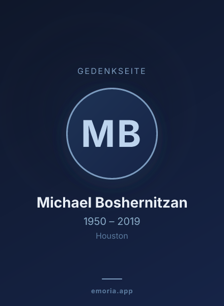 Gedenkportrait von Michael Boshernitzan