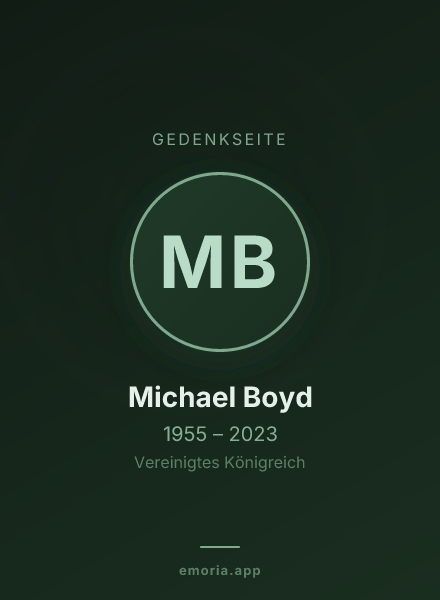Gedenkportrait von Michael Boyd