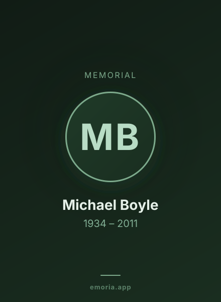 Memorial portrait of Michael Boyle