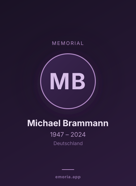 Memorial portrait of Michael Brammann