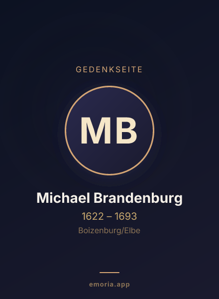 Gedenkportrait von Michael Brandenburg