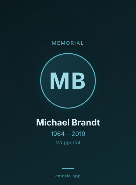 Memorial portrait of Michael Brandt