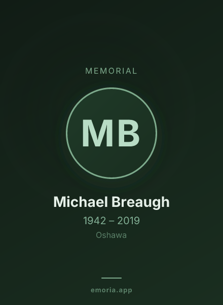 Memorial portrait of Michael Breaugh