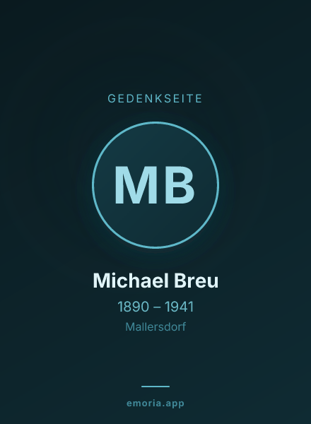 Gedenkportrait von Michael Breu
