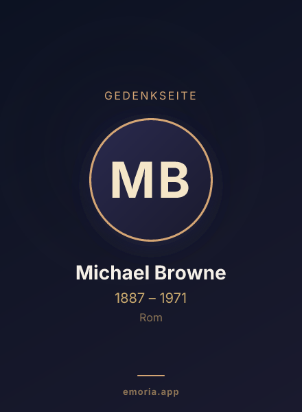 Gedenkportrait von Michael Browne