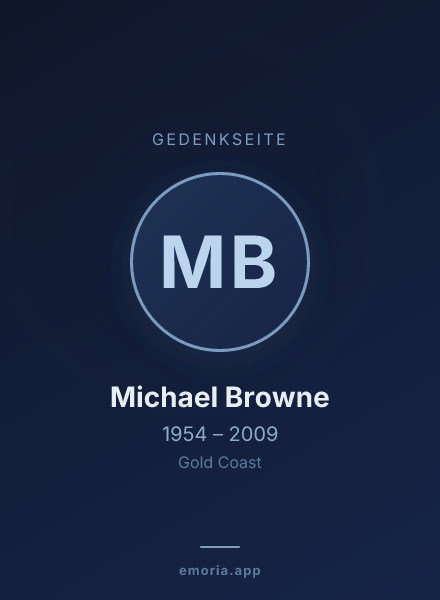 Gedenkportrait von Michael Browne
