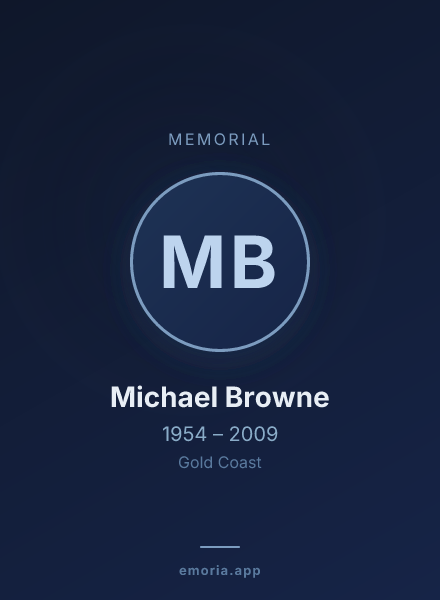 Memorial portrait of Michael Browne