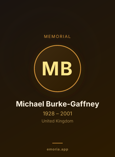 Memorial portrait of Michael Burke-Gaffney