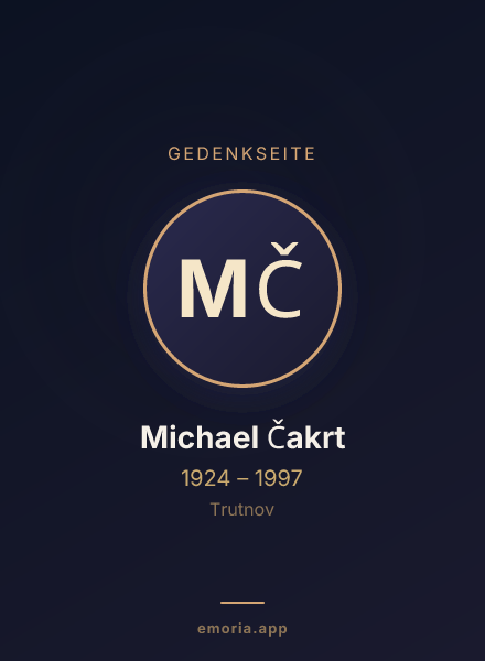 Gedenkportrait von Michael Čakrt