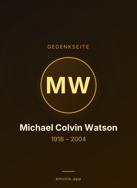 Gedenkportrait von Michael Colvin Watson
