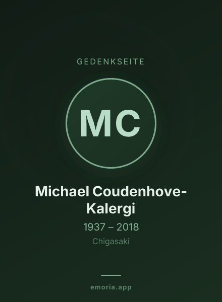 Gedenkportrait von Michael Coudenhove-Kalergi