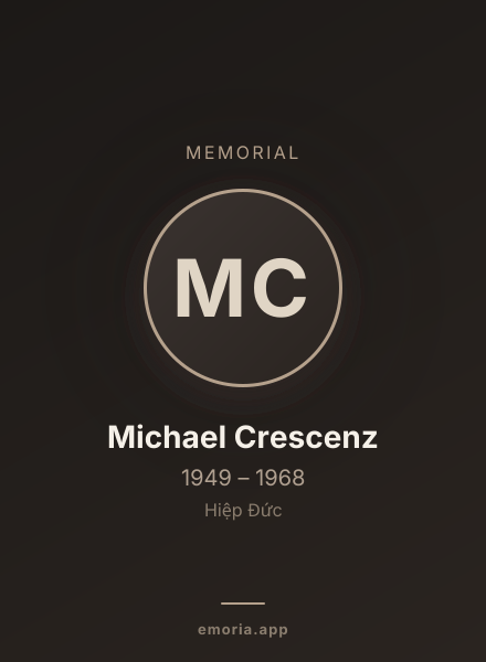 Memorial portrait of Michael Crescenz