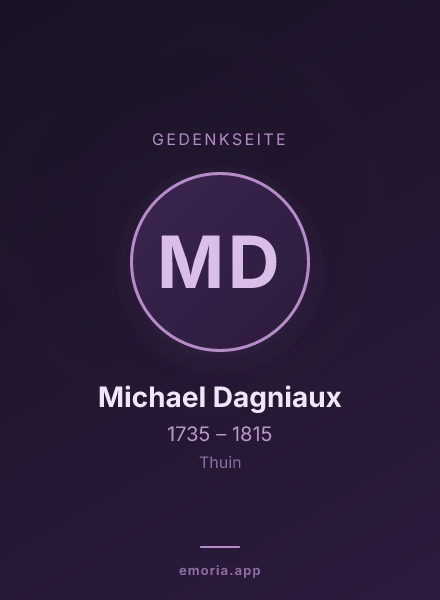 Gedenkportrait von Michael Dagniaux