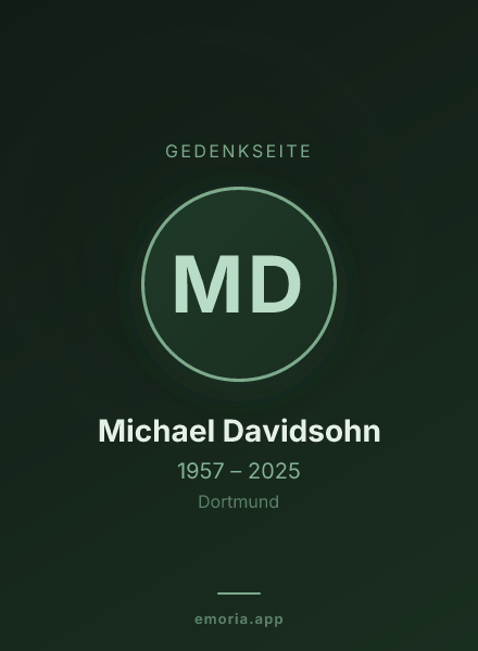 Gedenkportrait von Michael Davidsohn