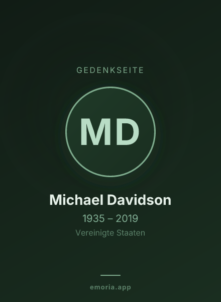 Gedenkportrait von Michael Davidson