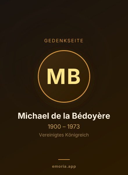 Gedenkportrait von Michael de la Bédoyère